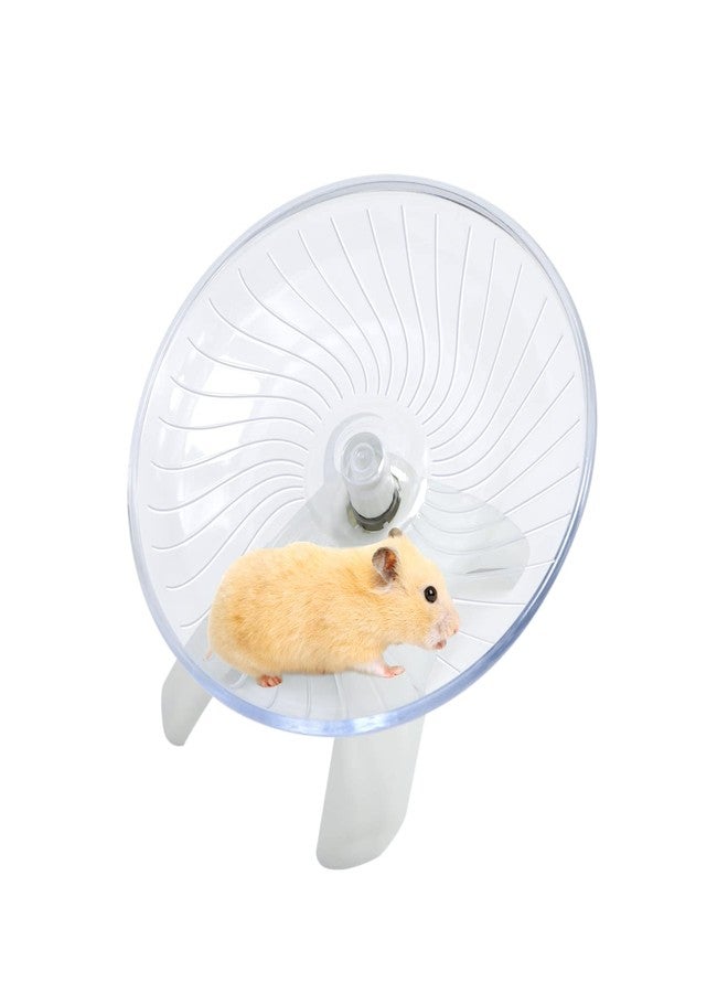 Litewoo Hamster Toys Wheel Exercise Flying Saucer,Silence Run Spinner, for Gerbil Rat Mouse Mice Hamster and Other Small Animal(White) - Image 1